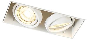 Zestaw 3 reflektorów wpuszczanych biały GU10 uchylny bez wykończenia 2 lampy - Oneon Oswietlenie wewnetrzne