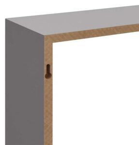 Półki ścienne kostki, 3 szt., szare, mdf