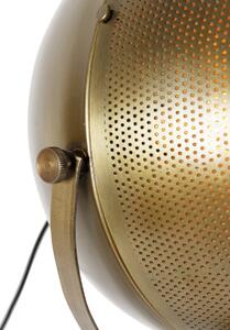 Industrialna lampa podłogowa brąz z drewnianą regulacją - Haicha Oswietlenie wewnetrzne