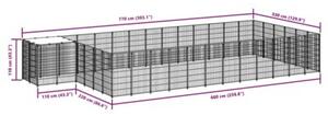 Kojec dla psa, czarny, 22,99 m², stalowy