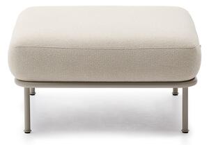 Beżowy podnóżek z materiału bouclé Aurum – Kave Home