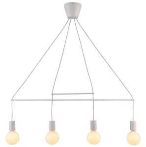 Biała industrialna lampa wisząca - 4X K167 K3-Z47