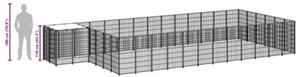 Kojec dla psa, czarny, 22,99 m², stalowy