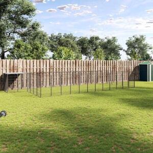 Kojec dla psa, czarny, 22,99 m², stalowy