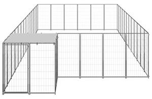 Kojec dla psa, czarny, 22,99 m², stalowy