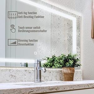 Aquamarin Lustro łazienkowe z oświetleniem LED, 110 x 70 cm