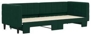Sofa rozsuwana, ciemnozielona, 80x200 cm, aksamit