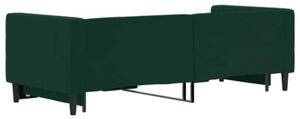 Sofa rozsuwana, ciemnozielona, 80x200 cm, aksamit