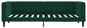 Sofa rozsuwana, ciemnozielona, 80x200 cm, aksamit