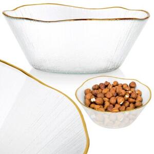 Miska szklana złota 15 cm, 500 ML