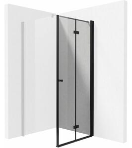DEANTE Drzwi prysznicowe KERRIA PLUS nero 90cm szkło transparentne KT