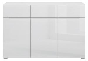 Biała komoda z szufladami i półkami - Kenai 4X