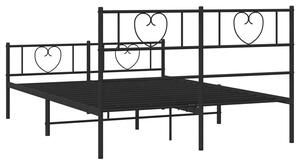 Czarne metalowe łóżko rustykalne 120x200cm - Edelis