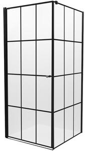 Kabina prysznicowa kwadratowa RENA BLACK LEWA 90x195 szkło czyste 6 m
