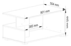 Stolik kawowy, ława, CAVO, 90x51x45 cm, wenge, mat | TYLETEGOTU