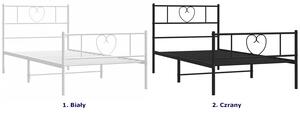 Czarne loftowe łóżko z metalu 100x200cm - Edelis