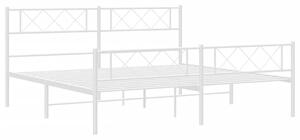 Białe nowoczesne metalowe łóżko małżeńskie 200x200 cm - Espux