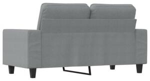 Sofa 2-osobowa, jasnoszara, 120 cm, tapicerowana tkaninÄ