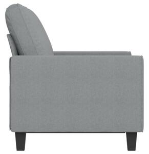 Sofa 2-osobowa, jasnoszara, 120 cm, tapicerowana tkaninÄ