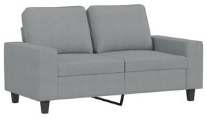 Sofa 2-osobowa, jasnoszara, 120 cm, tapicerowana tkaninÄ