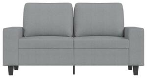Sofa 2-osobowa, jasnoszara, 120 cm, tapicerowana tkaninÄ