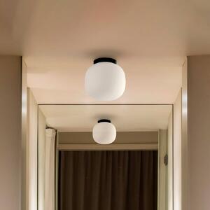 FARO BARCELONA Lampa sufitowa Amelia, możliwość ściemniania, czarny, łazienka, szkło, nowoczesny