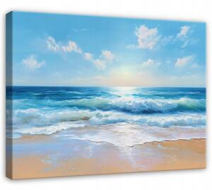 Obraz Na Płótnie Plaża Niebieski Do Sypialni Salonu 120x80
