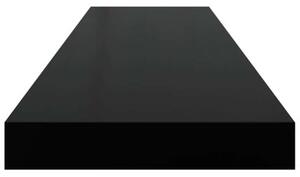 Półki ścienne, 2 szt., czarne, 90x23,5x3,8 cm, mdf