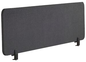 Przegroda na biurko ciemnoszara PET dźwiękochłonna tapicerka 130 x 40 cm WALLY Beliani