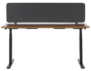 Przegroda na biurko dźwiękochłonna tapicerowana 130 x 40 cm ciemnoszara Wally Beliani