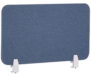 Przegroda na biurko niebieska PET dźwiękochłonna tapicerka 72 x 40 cm WALLY Beliani