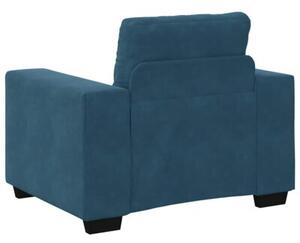 Sofa fotel niebieski 100x78x80 cm aksamit