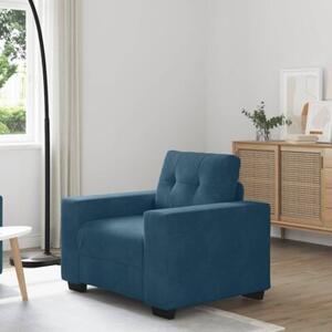Sofa fotel niebieski 100x78x80 cm aksamit