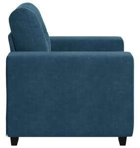 Sofa fotel niebieski 100x78x80 cm aksamit