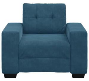Sofa fotel niebieski 100x78x80 cm aksamit