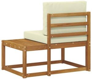 Sofa końcowa na zewnątrz z poduszką naturalny 91 x 63 x 73 cm