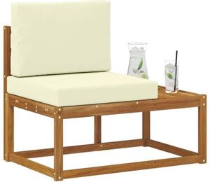 Sofa końcowa na zewnątrz z poduszką naturalny 91 x 63 x 73 cm