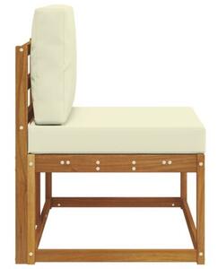 Sofa końcowa na zewnątrz z poduszką naturalny 91 x 63 x 73 cm