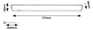 Lampa podszafkowa kuchenna z włącznikiem biała podłużna 57cm neutralna barwa LED 10W EASYLIGHT2 Rabalux