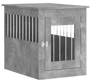 Kojec dla psa, szary beton 55x75x65 cm, materiał drewnopochodny
