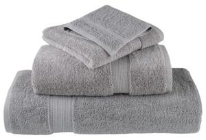 Ręczniki premium, solund, 10 szt., szare, 100x200 cm, 600 g/m²
