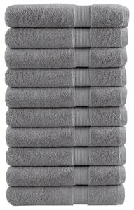 Ręczniki premium, solund, 10 szt., szare, 100x200 cm, 600 g/m²