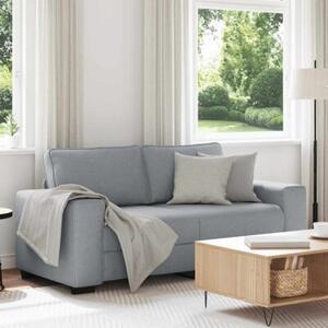 Sofa 2-osobowa, jasnoszara, 180x77x82 cm, tapicerowana tkaninÄ