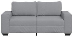 Sofa 2-osobowa, jasnoszara, 180x77x82 cm, tapicerowana tkaninÄ
