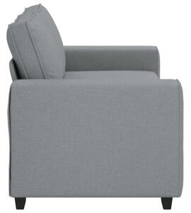 Sofa 2-osobowa, jasnoszara, 180x77x82 cm, tapicerowana tkaninÄ