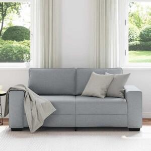 Sofa 2-osobowa, jasnoszara, 180x77x82 cm, tapicerowana tkaninÄ