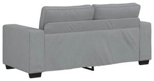 Sofa 2-osobowa, jasnoszara, 180x77x82 cm, tapicerowana tkaninÄ