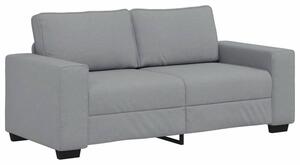 Sofa 2-osobowa, jasnoszara, 180x77x82 cm, tapicerowana tkaninÄ