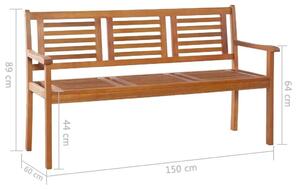 Drewniana ławka ogrodowa Infis 2X - brązowa