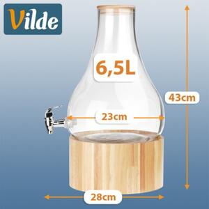 Słój do napojów z kranikiem i stojakiem 6,5 l